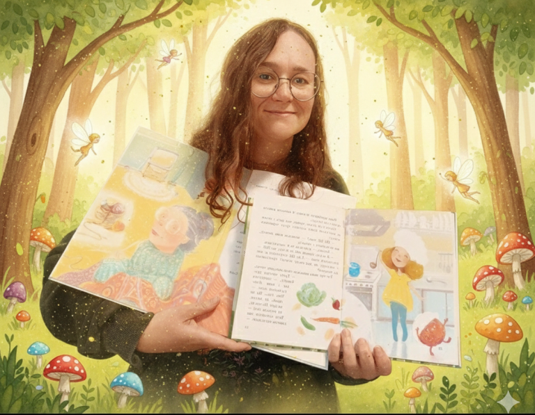 Die Künstlerin Ira ist wie eine kleine Fee, die am liebsten in einem sonnendurchfluteten ukrainischen Wald steht.